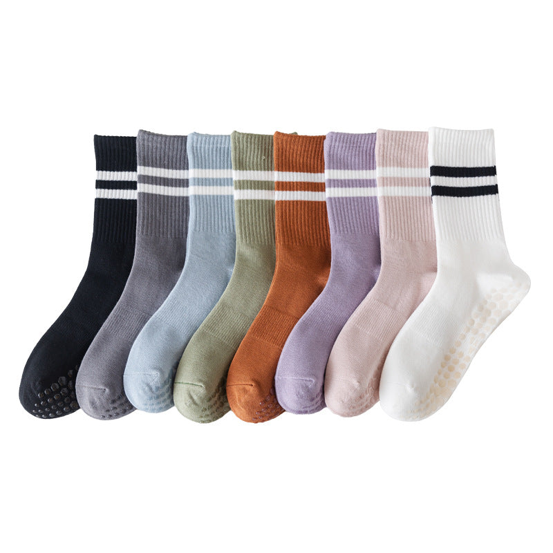 Women's Non-Slip Pilates Grip Socks with Cotton Blend