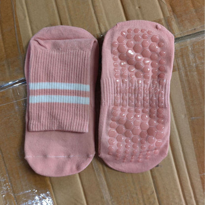 Women's Non-Slip Pilates Grip Socks with Cotton Blend